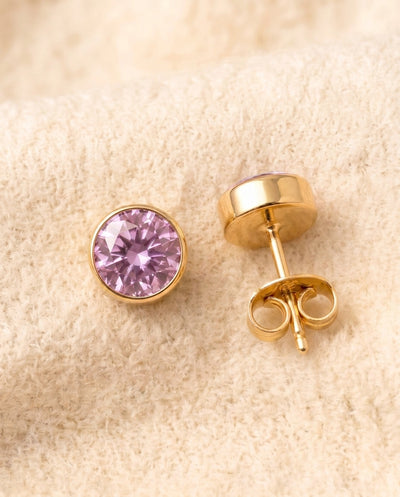 Amethyst Birthstone Studs
