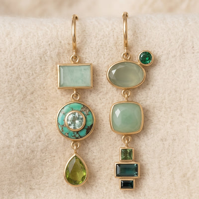 Vintage Green Dangling Earrings