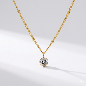 April Birthstone Pendant Necklace