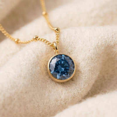 Sapphire Birthstone Pendant Necklace