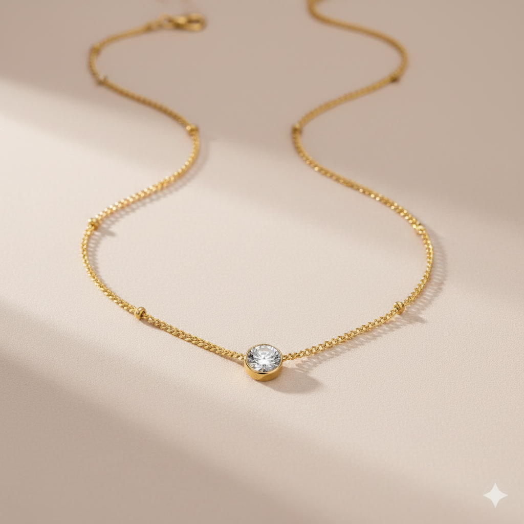 Diamond Birthstone Pendant Necklace