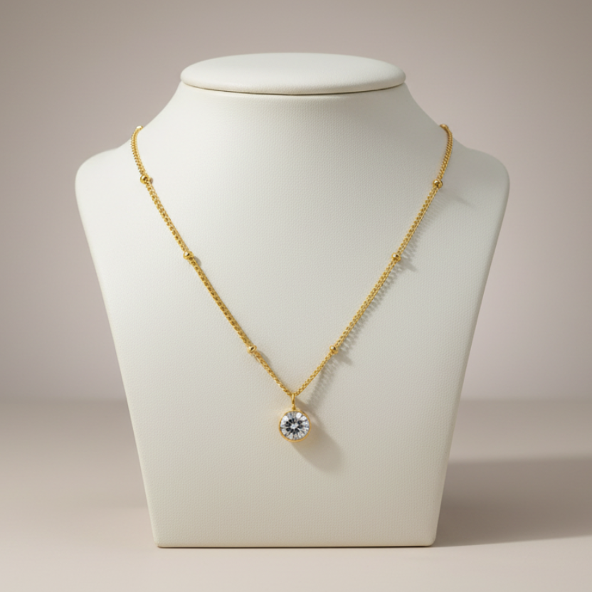 Diamond Birthstone Pendant Necklace