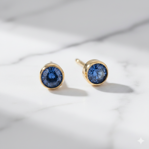 Montana Sapphire Birthstone Studs