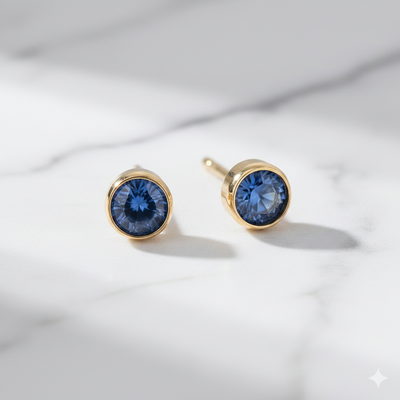Montana Sapphire Birthstone Studs