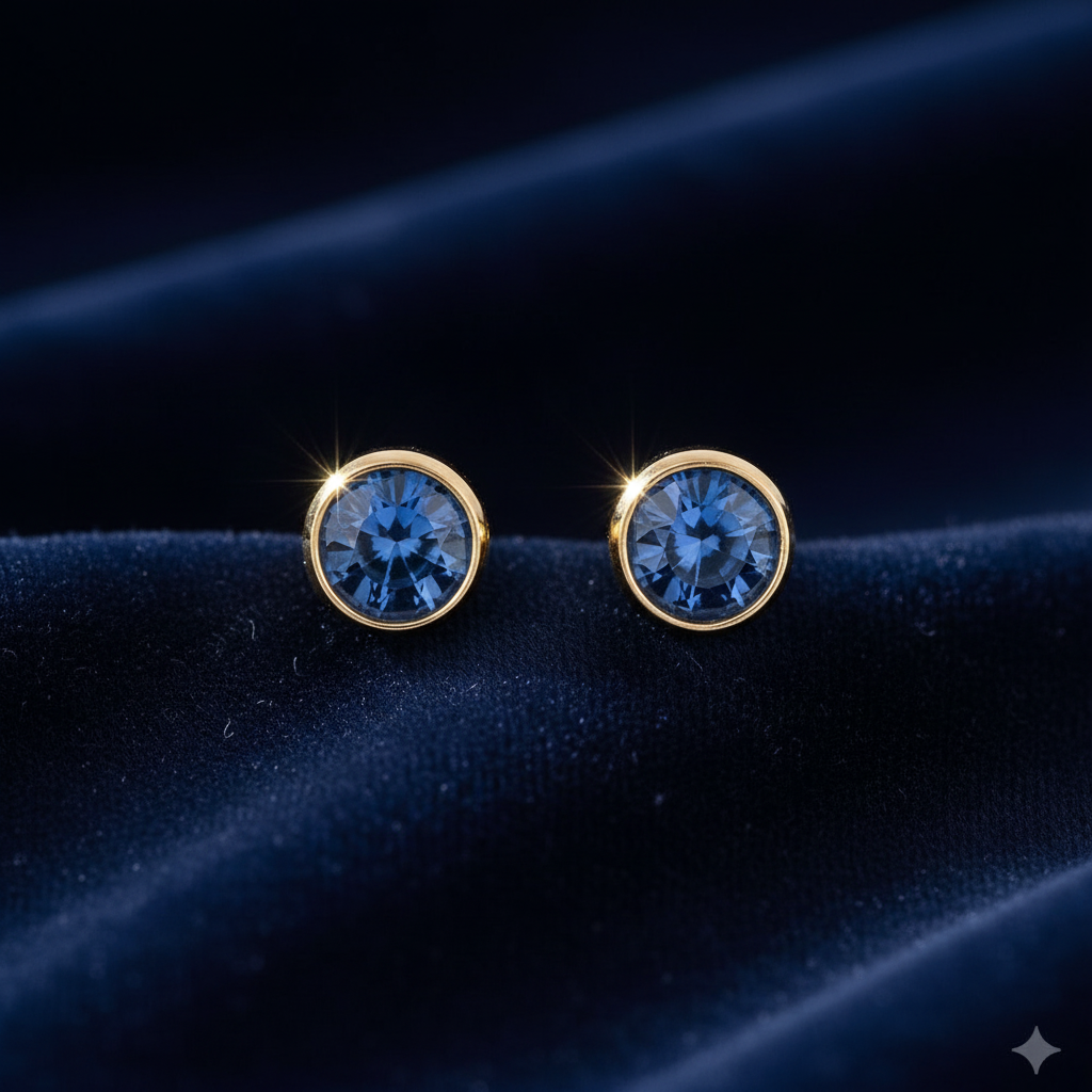 Montana Sapphire Birthstone Studs