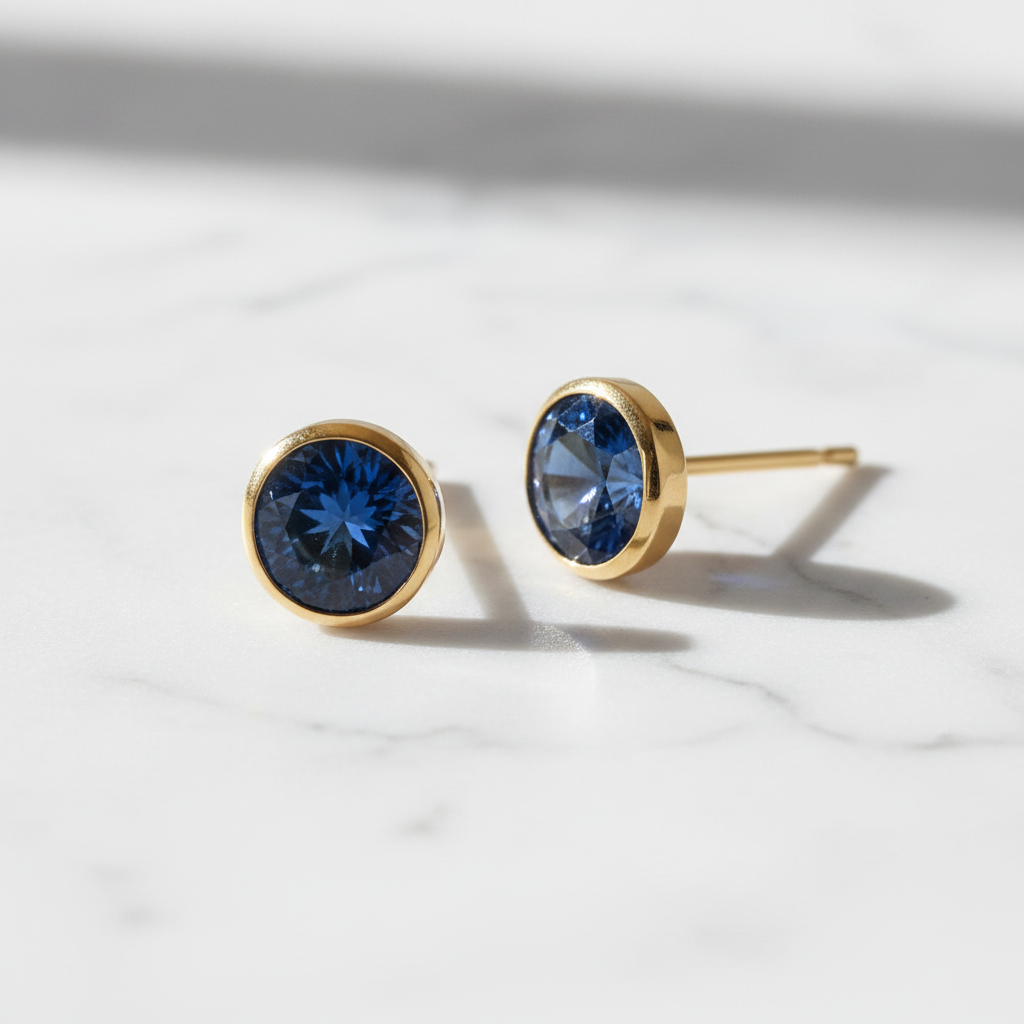 Montana Sapphire Birthstone Studs