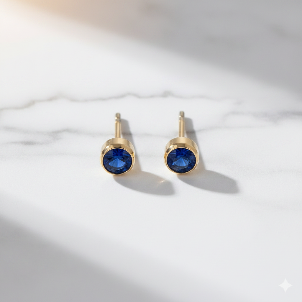 Sapphire Birthstone Studs
