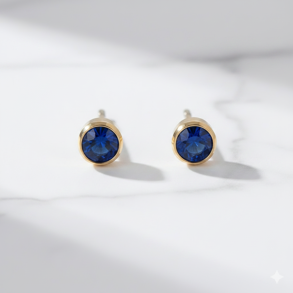 Sapphire Birthstone Studs