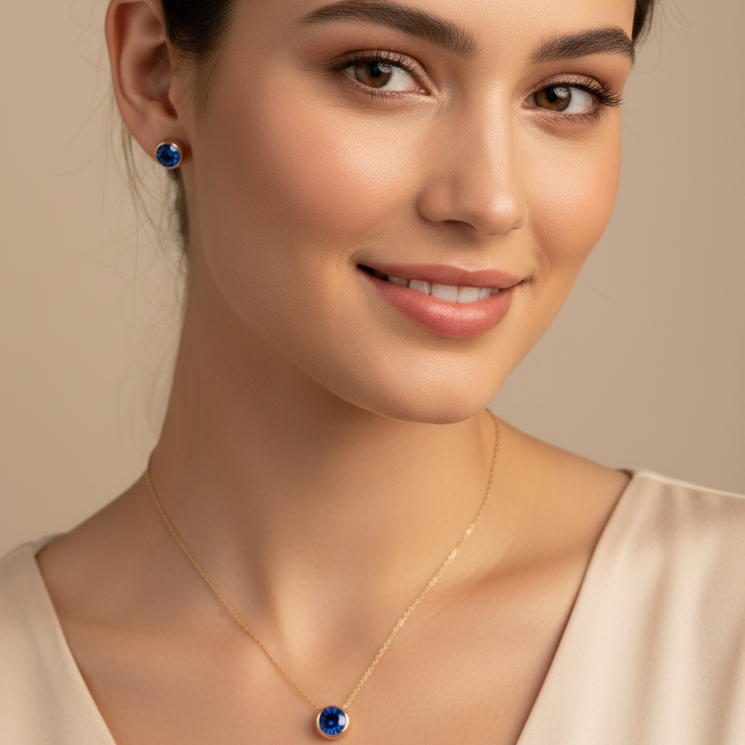 Sapphire Birthstone Studs