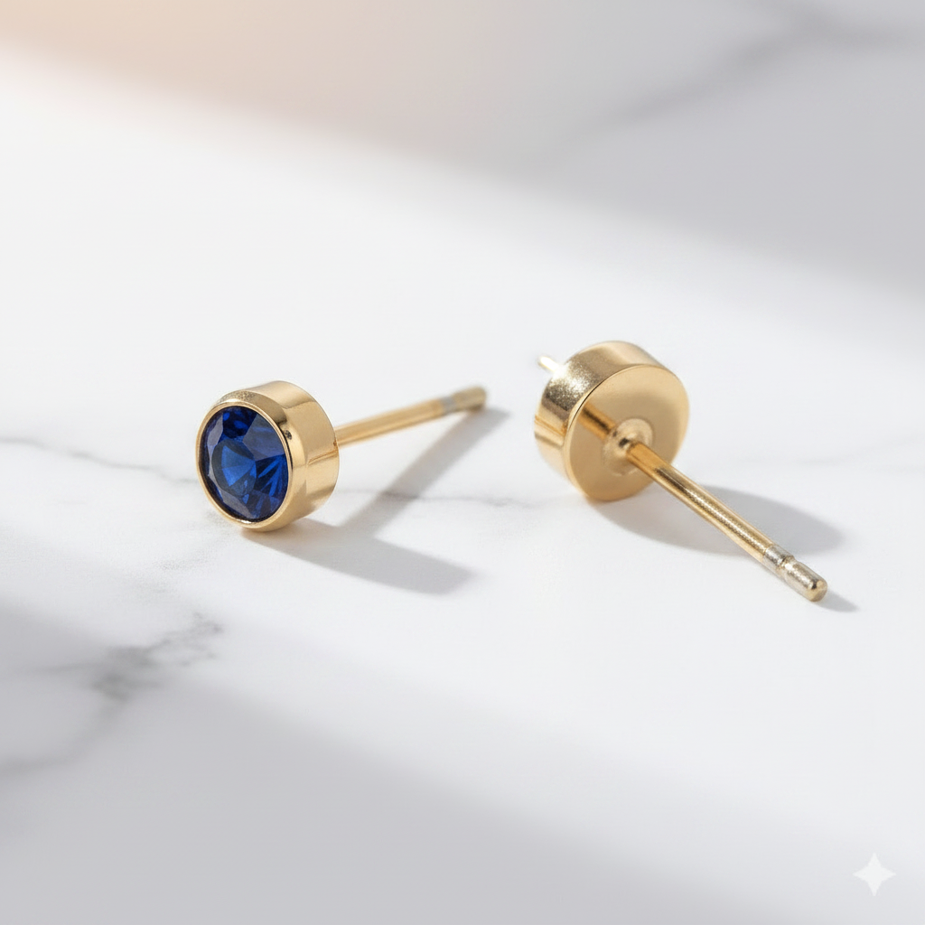 Sapphire Birthstone Studs