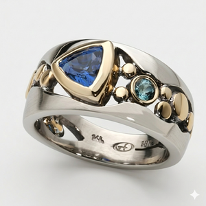 Vintage Blue Crystal Ring