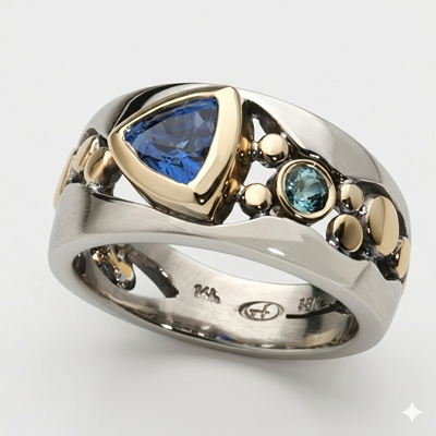 Vintage Blue Crystal Ring