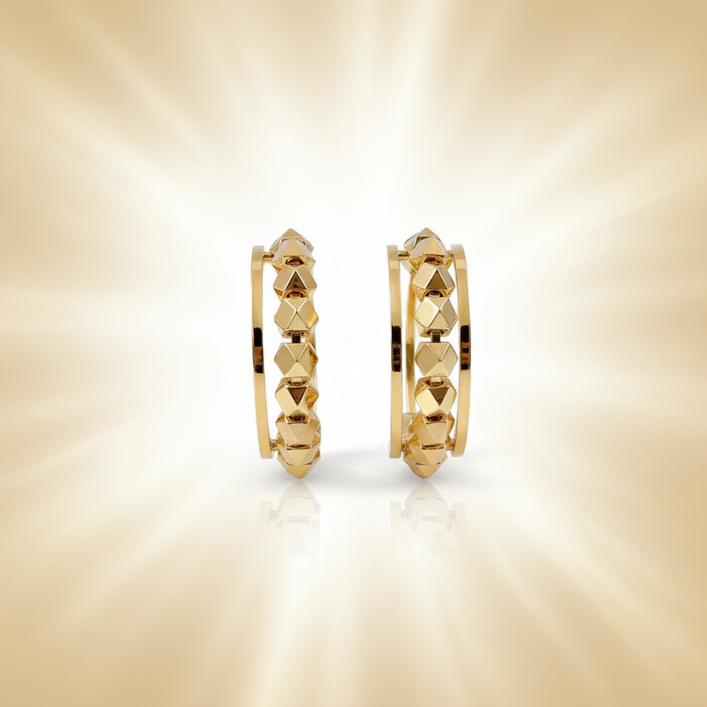 Cubic Gold Earrings