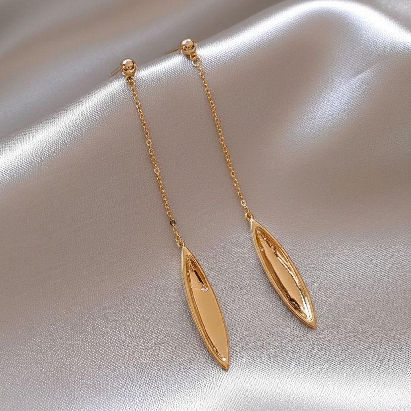 Black Gold Plated Earrings | By Sophi