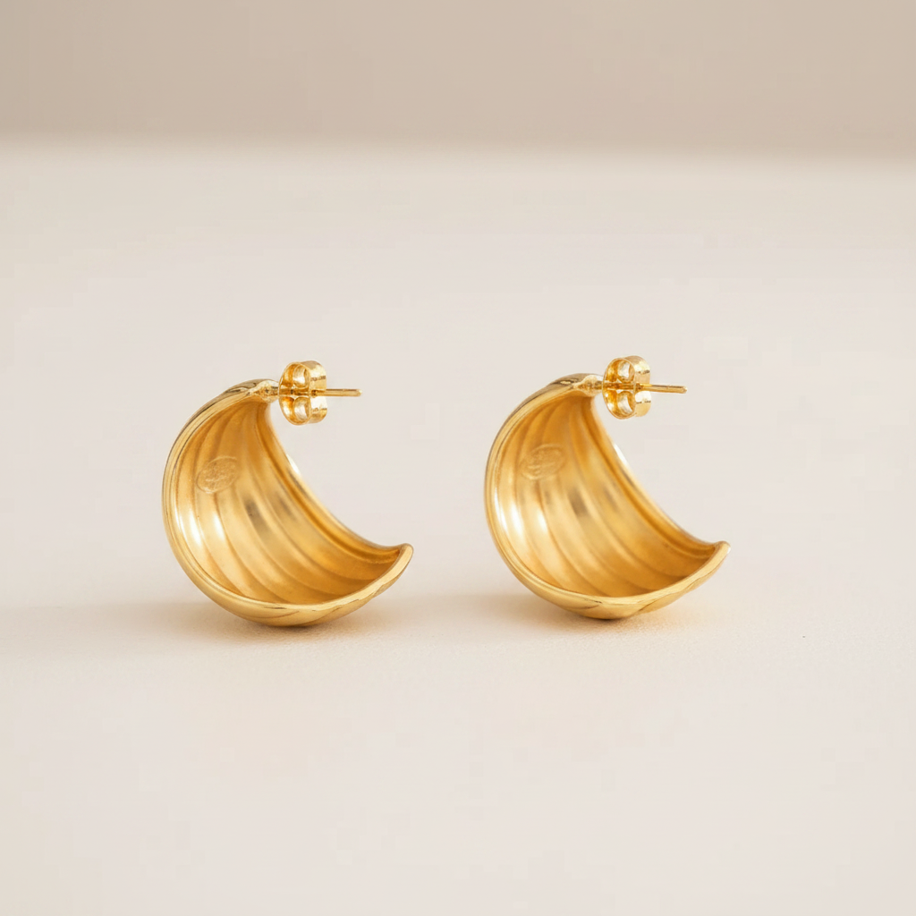 Elegant Gold Circles Earrings