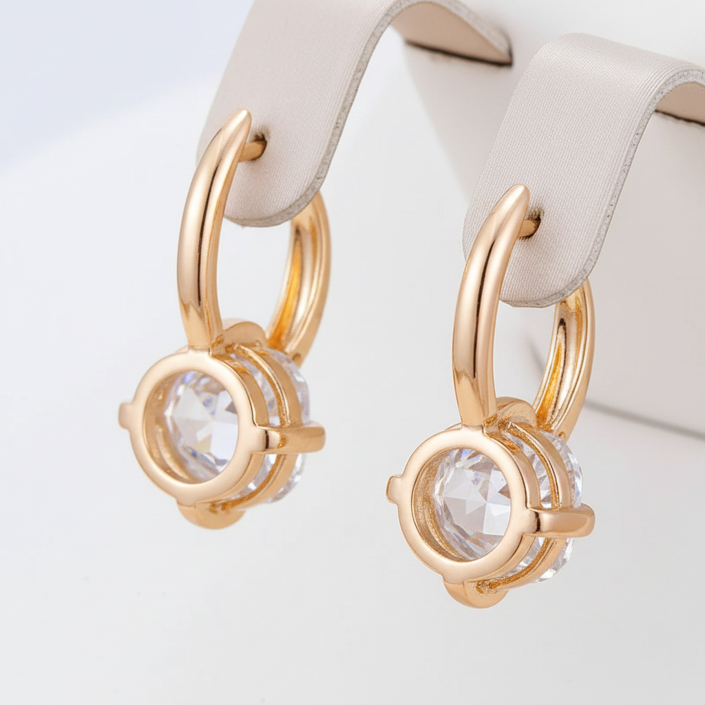 Elegant White Zirconia Earrings