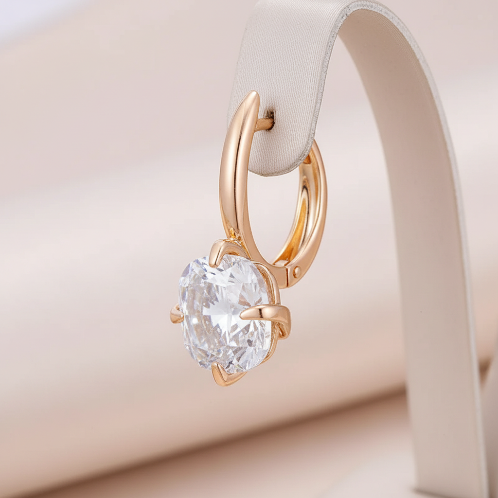 Elegant White Zirconia Earrings
