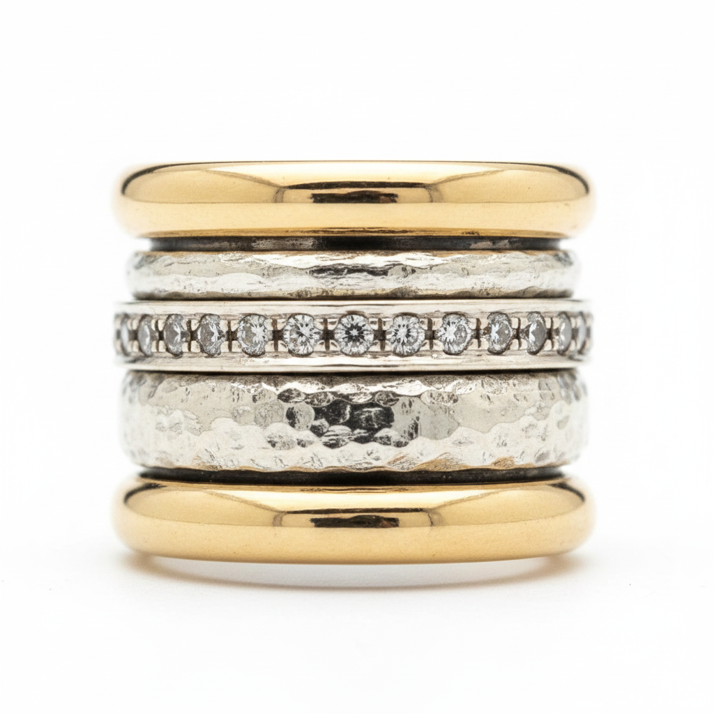 Vintage Layered Thick Gold Ring