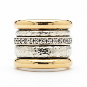 Vintage Layered Thick Gold Ring