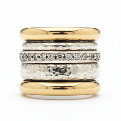 Vintage Layered Thick Gold Ring