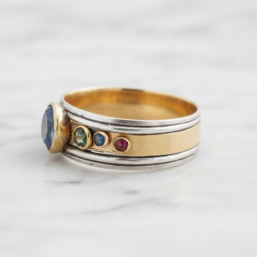 Colorful Stone Stacking Ring