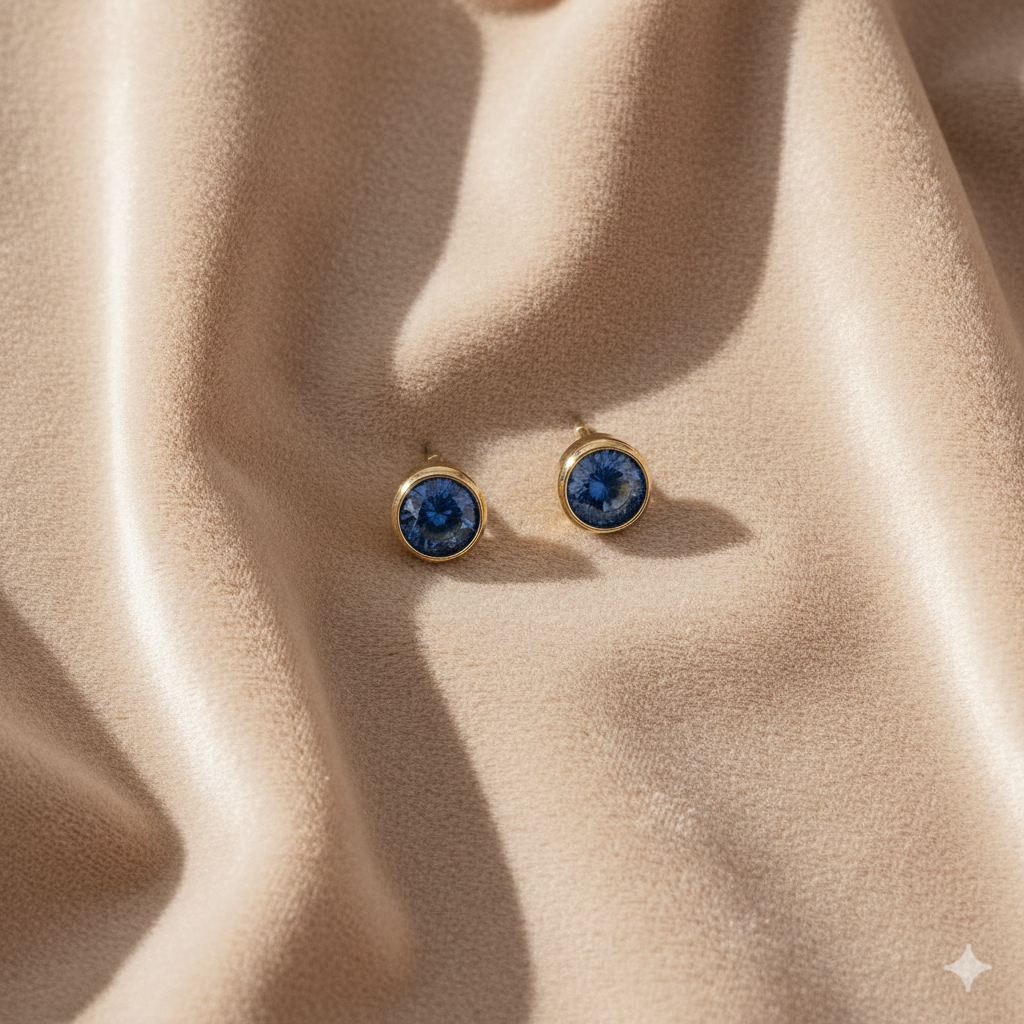 Montana Sapphire Birthstone Studs