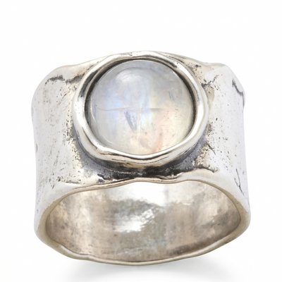 Silver Moonstone Ring