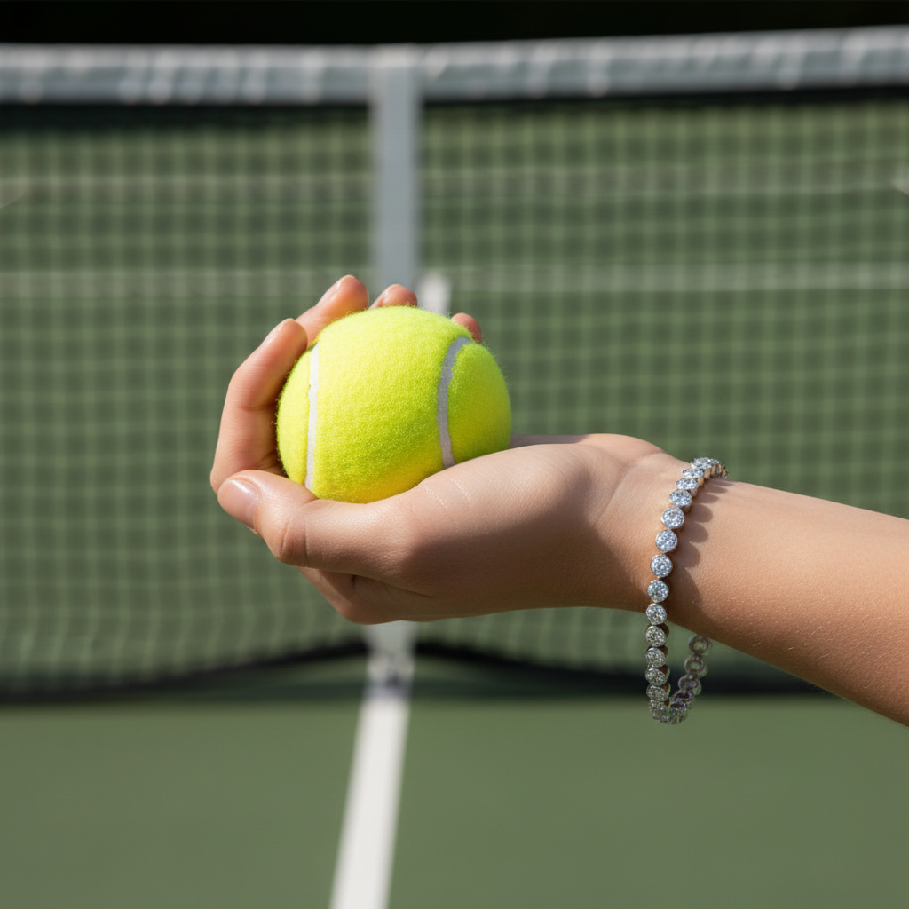 Round Moissanite Tennis Bracelet in Sterling Silver
