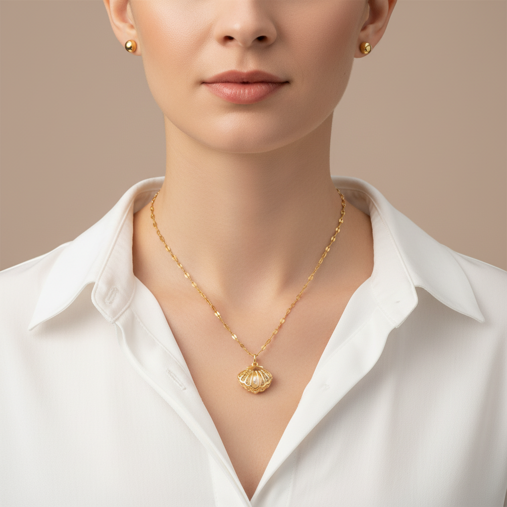 Shell Pearl Necklace