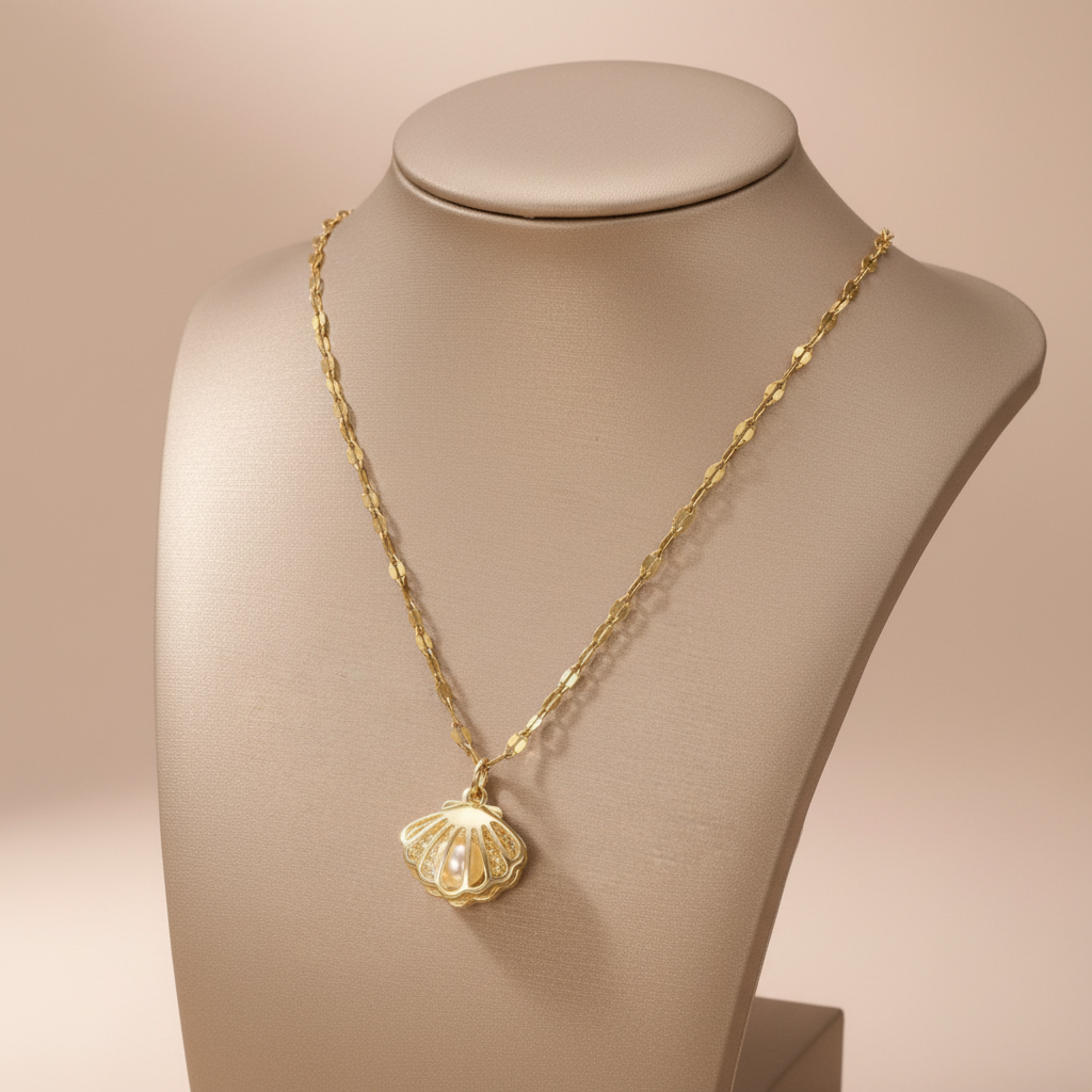 Shell Pearl Necklace