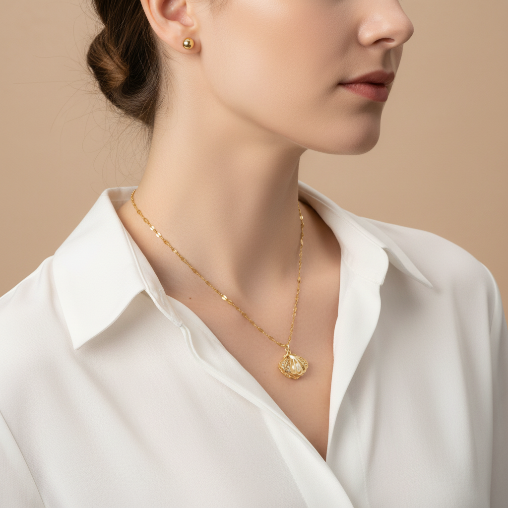 Shell Pearl Necklace