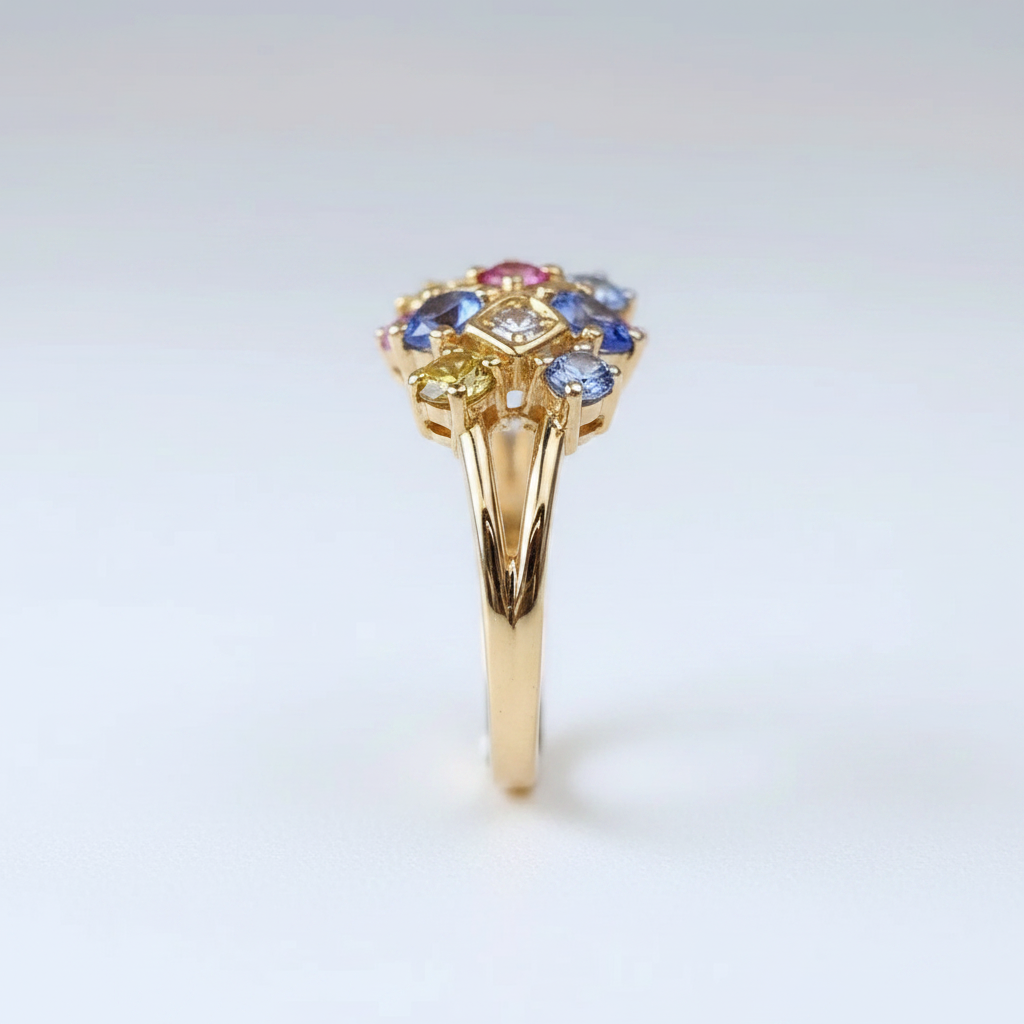 Prismatic Crystal Gold Ring