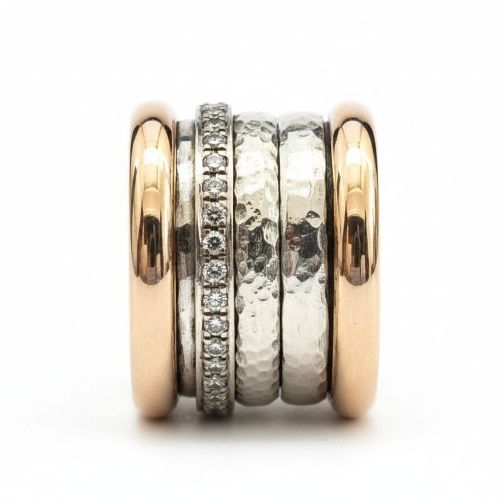 Vintage Layered Thick Gold Ring