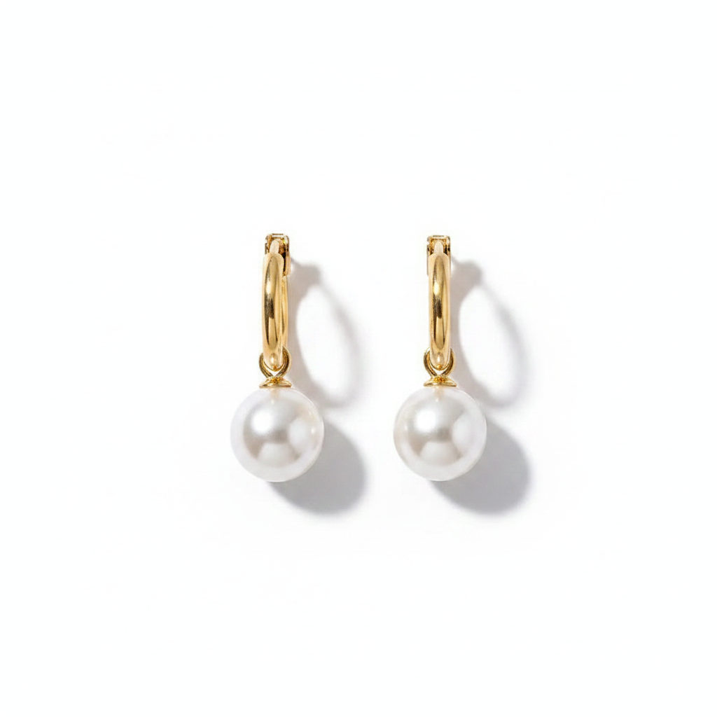 Elegant Earrings with Gold Beads