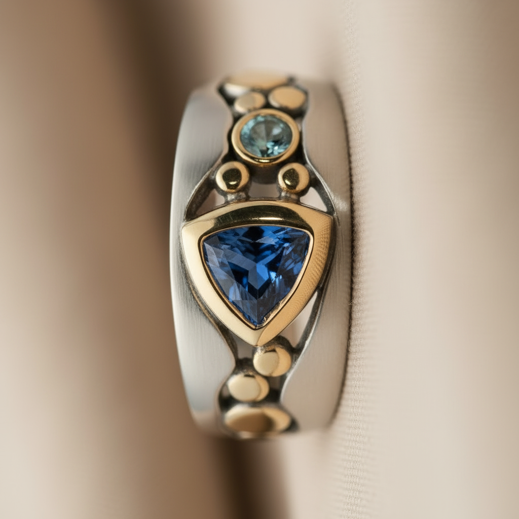 Vintage Blue Crystal Ring