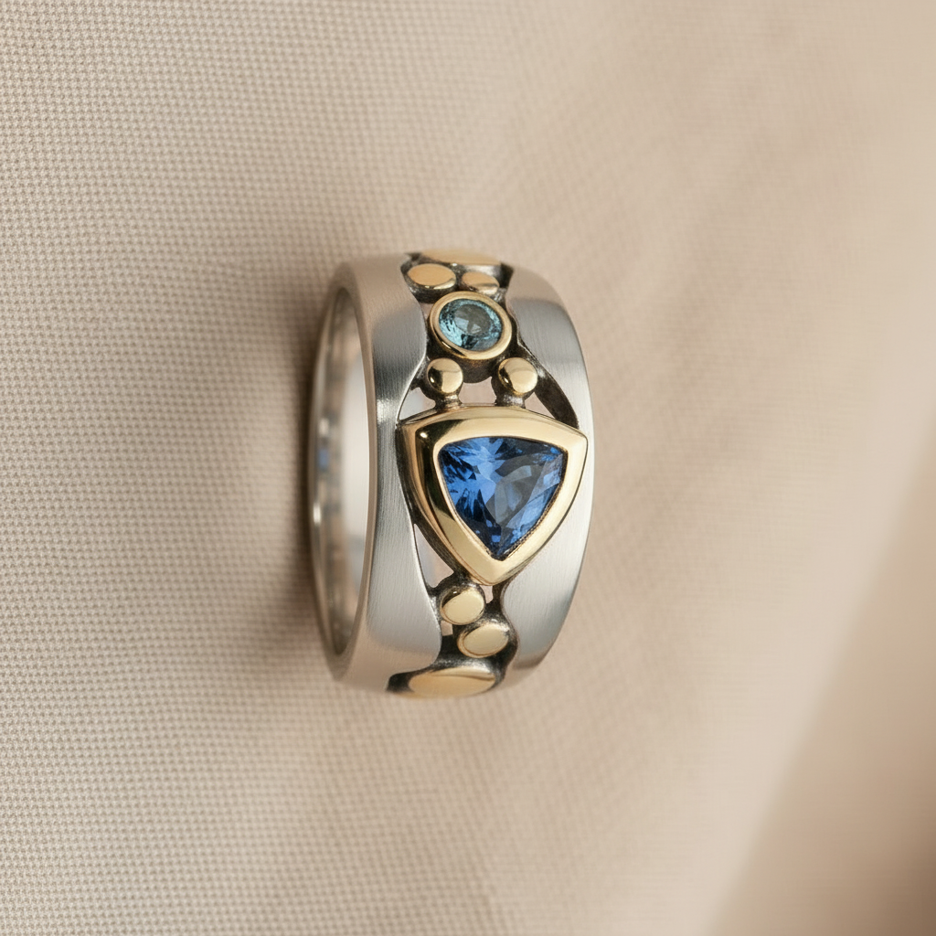 Vintage Blue Crystal Ring