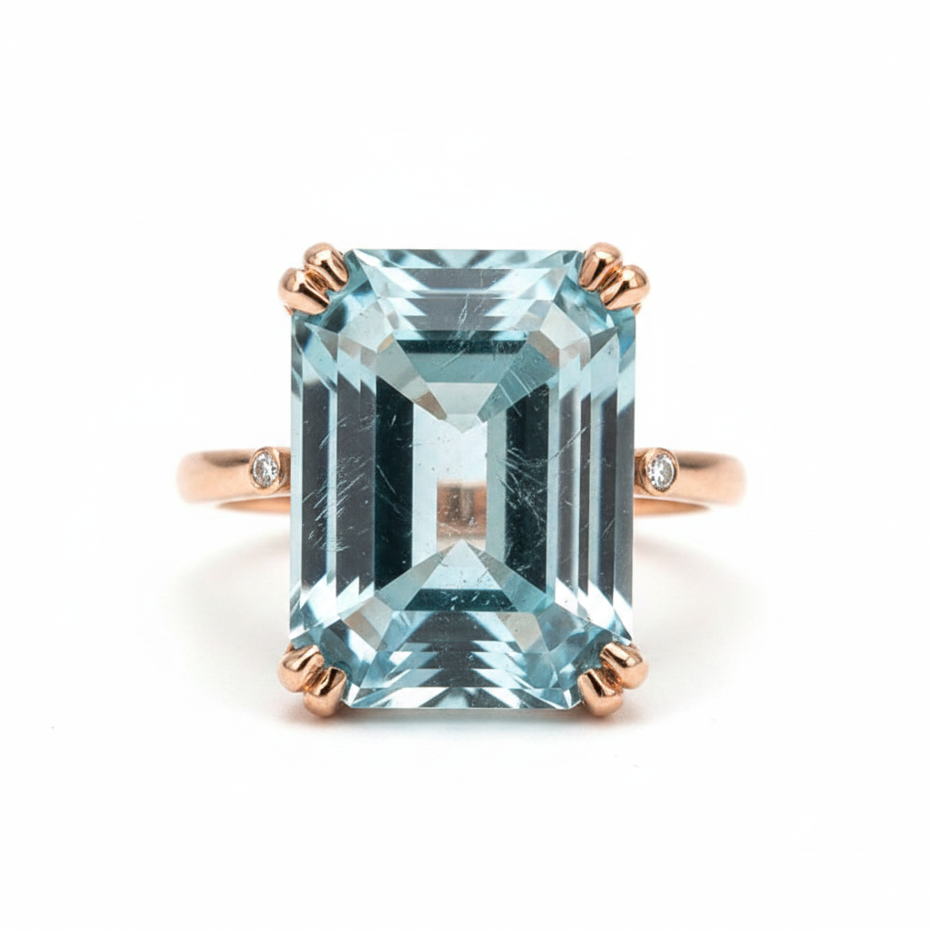 Vintage Blue Zirconia Ring