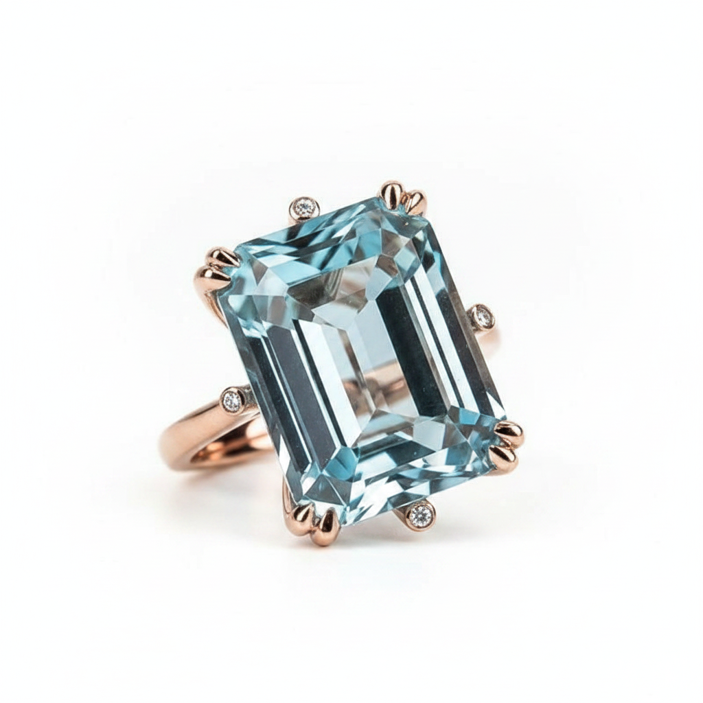 Vintage Blue Zirconia Ring