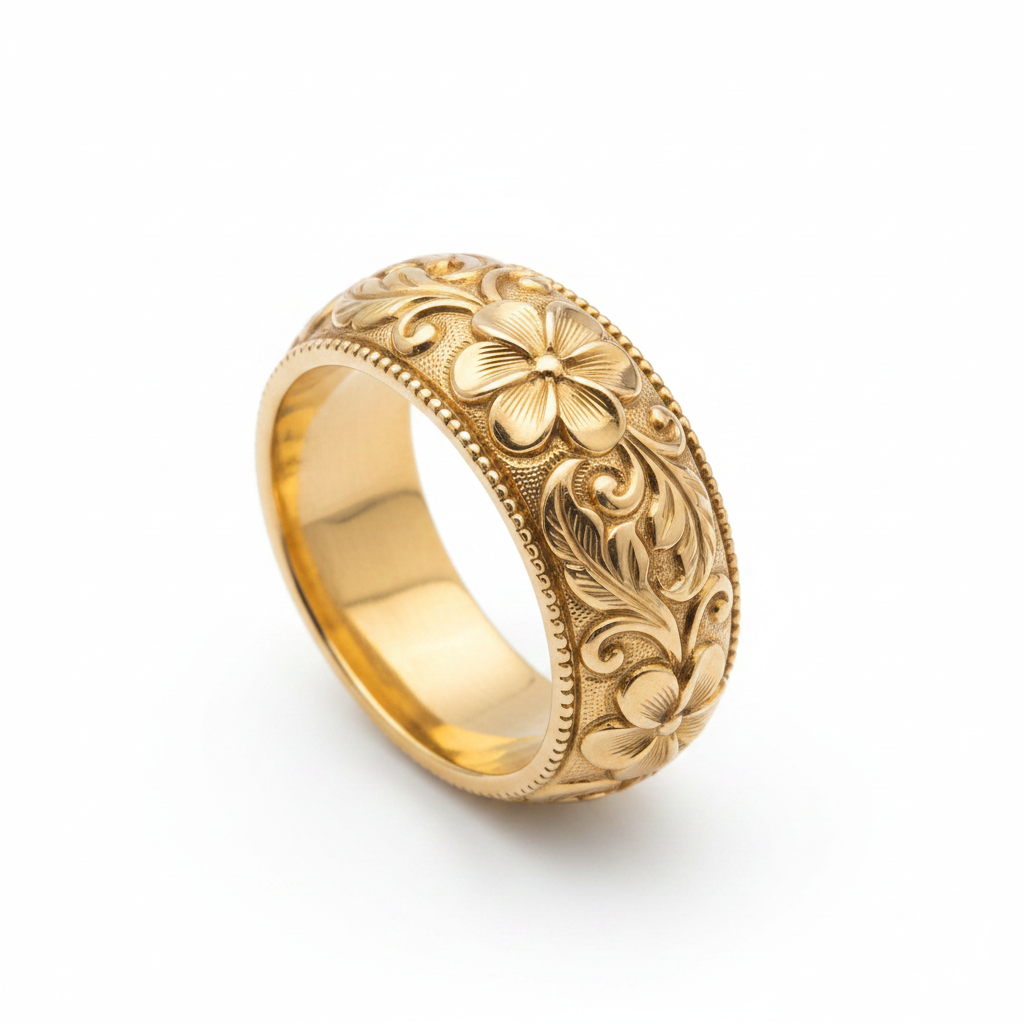 Vintage Gold Flower Ring