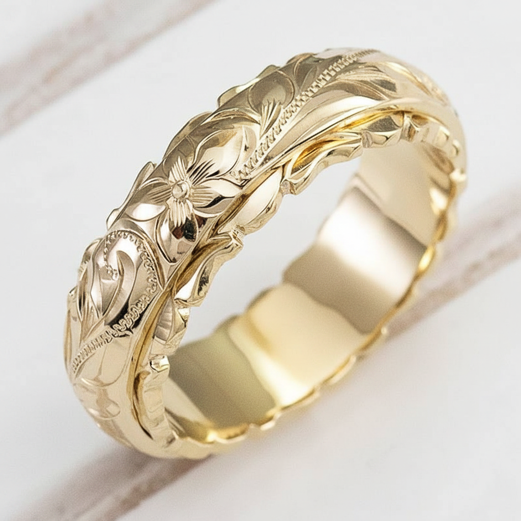 Vintage Gold Flower Ring
