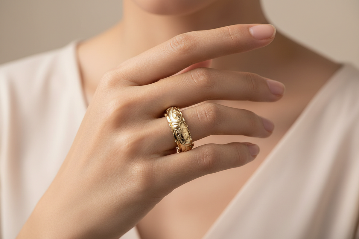 Vintage Gold Flower Ring