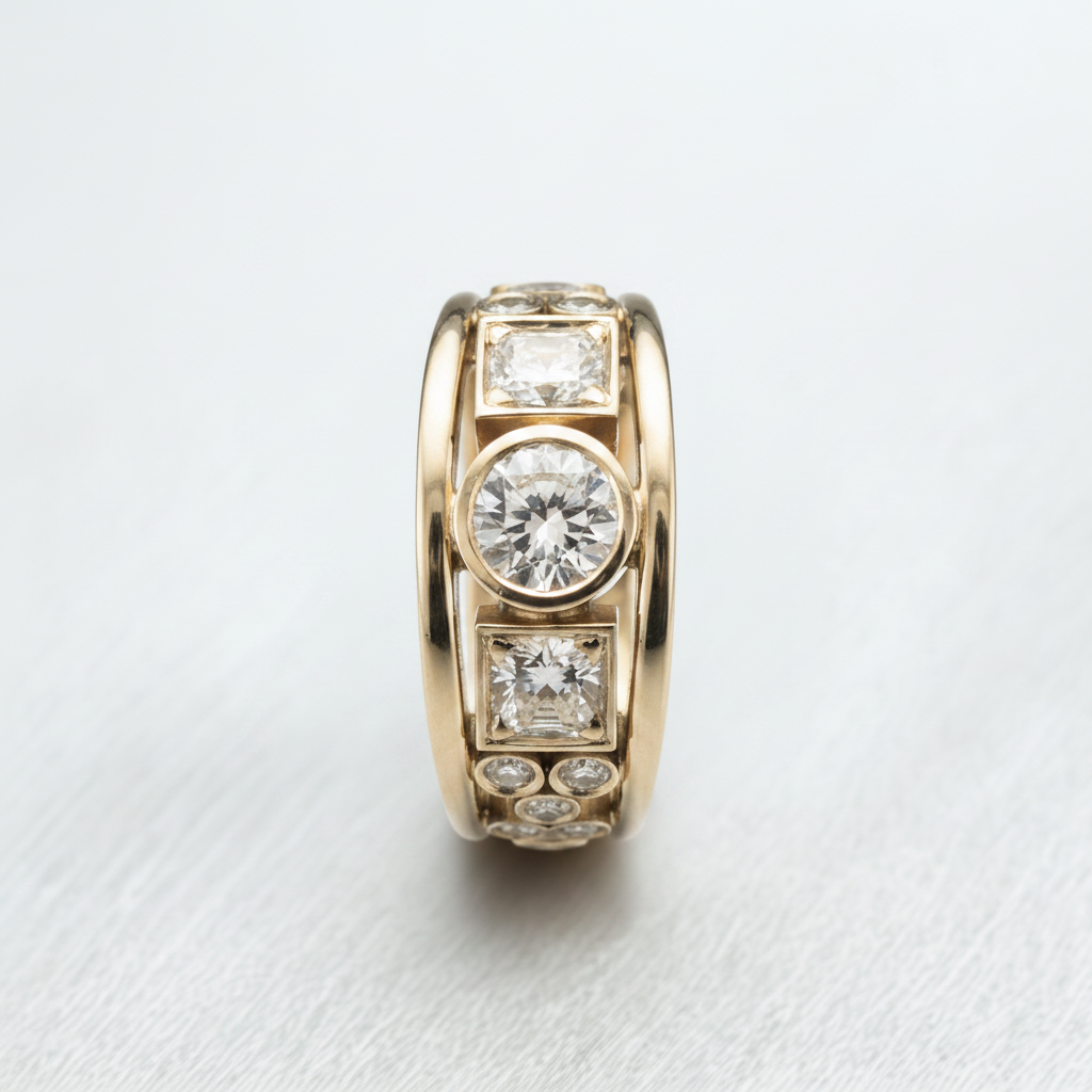 Cubic Zirconia Ring in Gold, Vintage