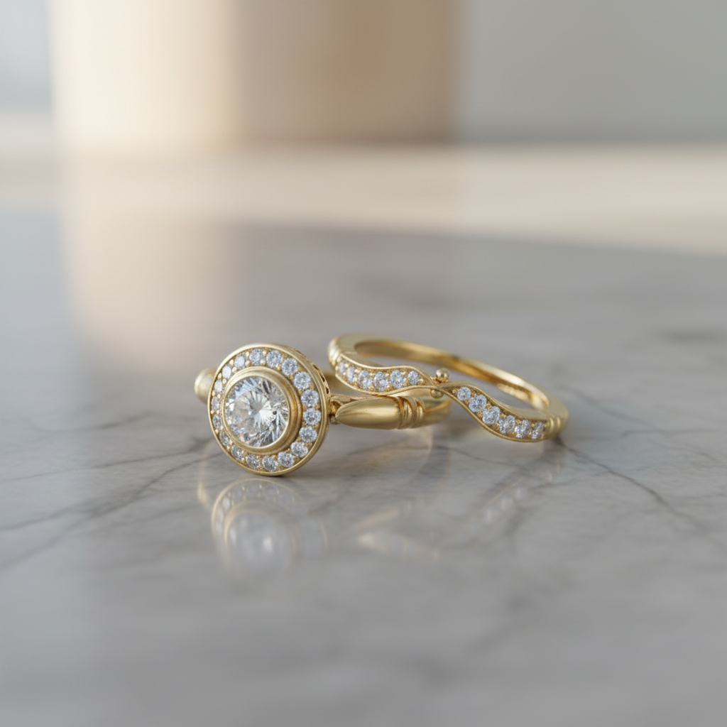Vintage Gold & Zirconia Ring Pack