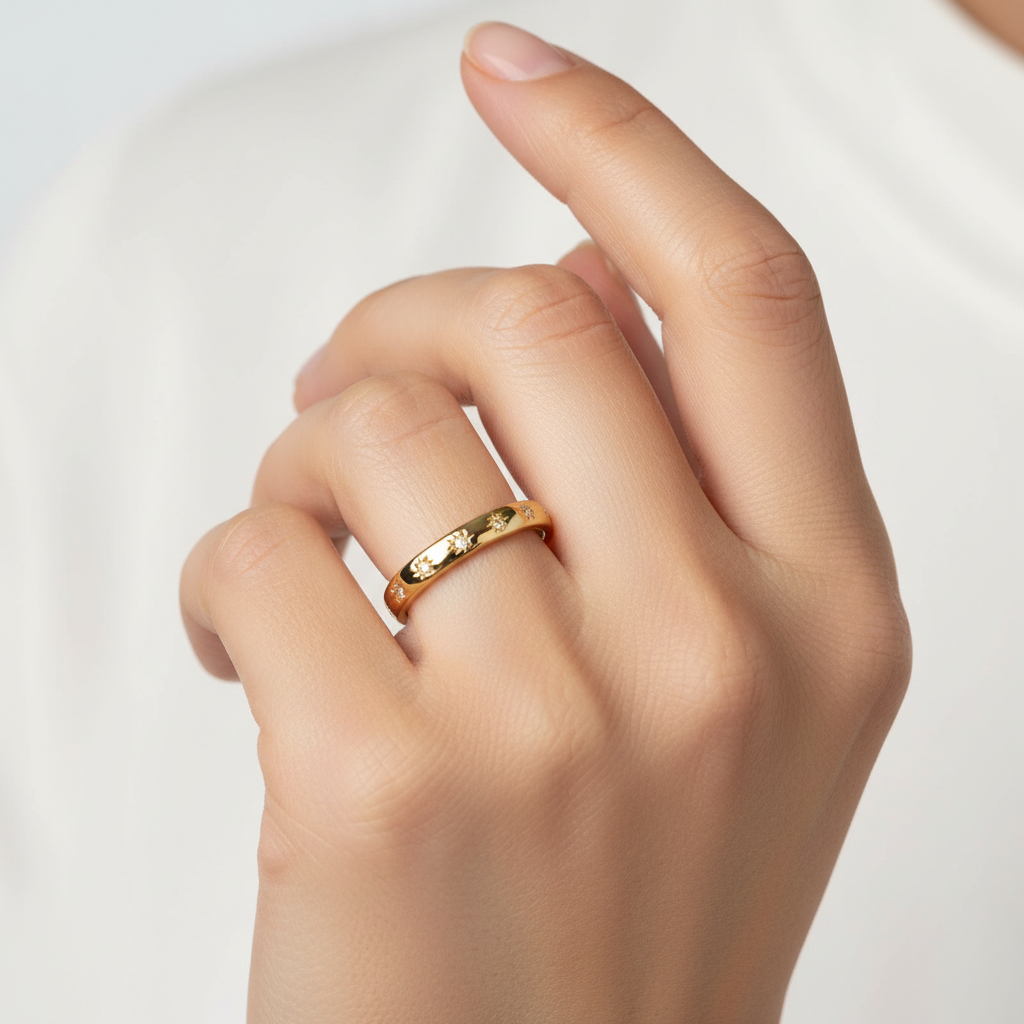 Vintage Gold & Zirconia Ring