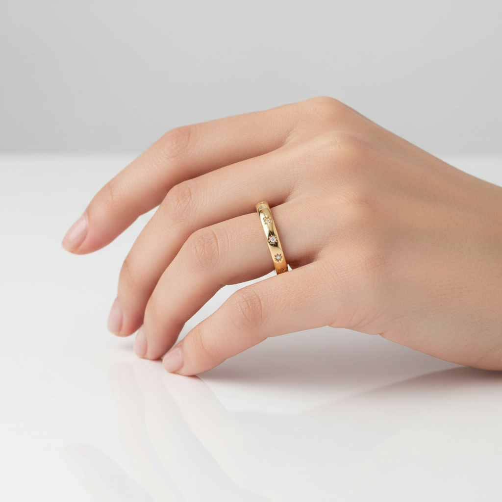 Vintage Gold & Zirconia Ring