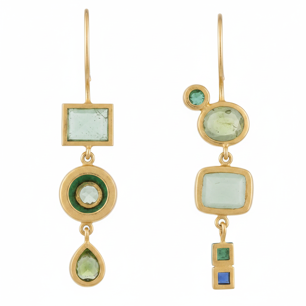 Vintage Green Dangling Earrings