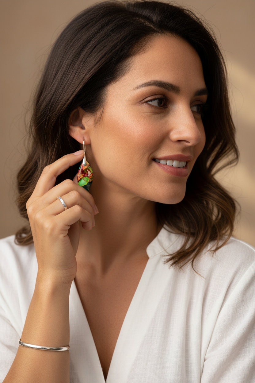 Vintage Multi-Colored Stone Earrings