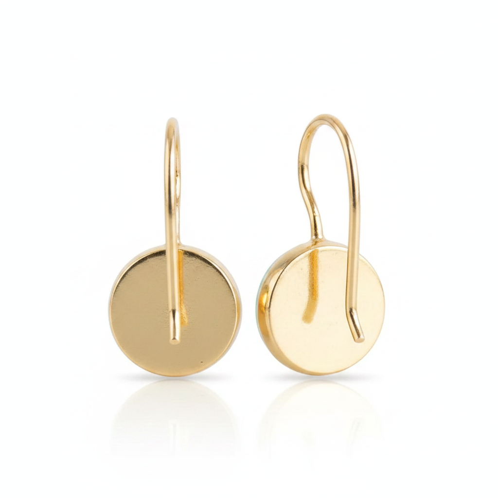 Vintage Opal Stone Gold Earrings