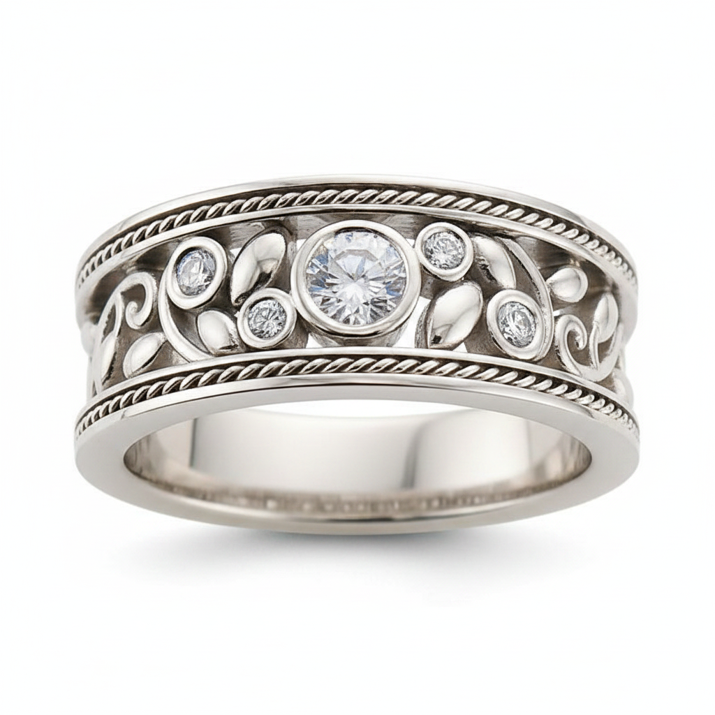 Vintage Silver & Zirconia Ring