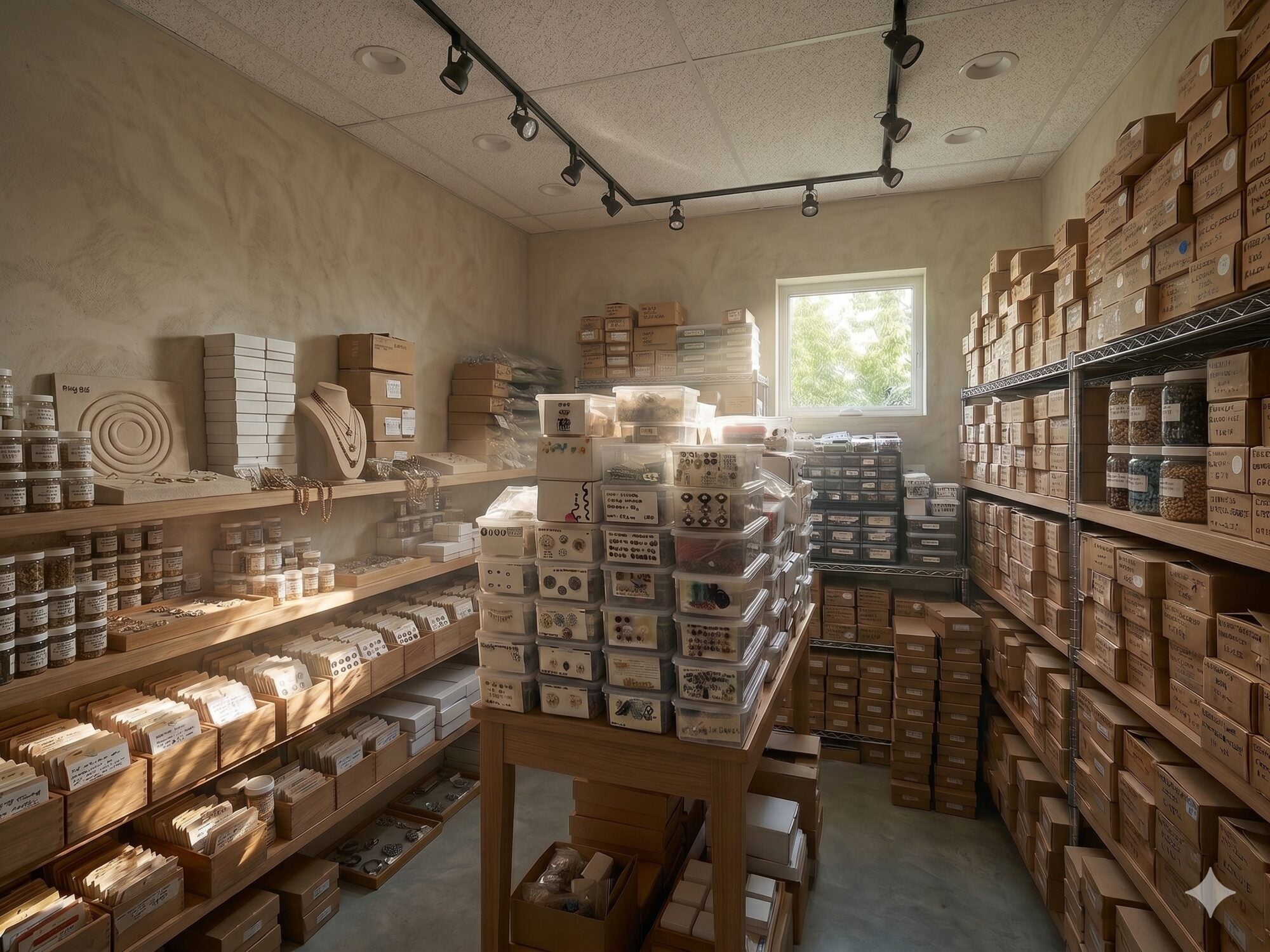 Sophi's workshop and storage room